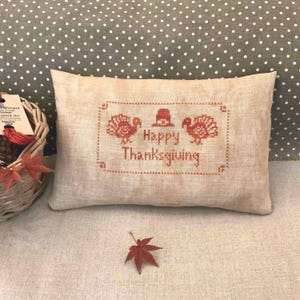 PDF Happy Thanksgiving by Needle Treasures Nook Cross Stitch Turkey Pattern Autumn Design