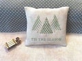 Tis the season Cross Stitch Tree Sampler Green Pattern, Christmas Modern Minimalist Chart Decor product logo