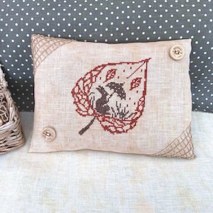 PDF The Hiding Hare Cross Stitch Pattern - Rustic Woodland Autumn Fall Nature DIY Minimalist Needlepoint Embroidery