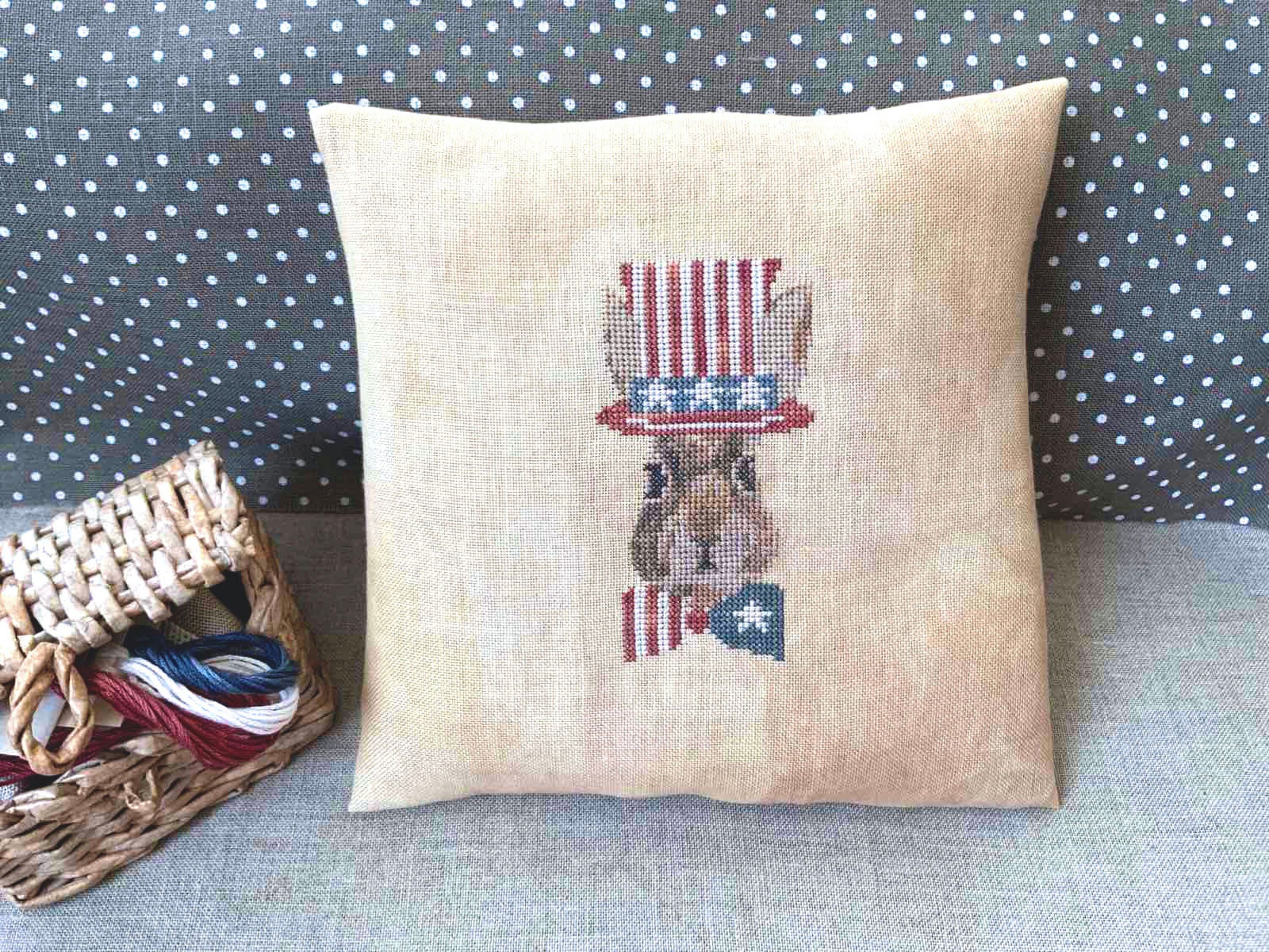 PDF Patriotic Rabbit by Needle Treasures Nook Primitive Patriotic Bunny ...