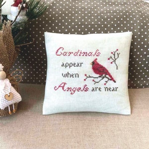 PDF Cardinals by Needle Treasures Nook Kreuzstich Zitat Kreuzstichmuster Cardinals erscheinen, wenn Engel hier sind, Cardinals chart