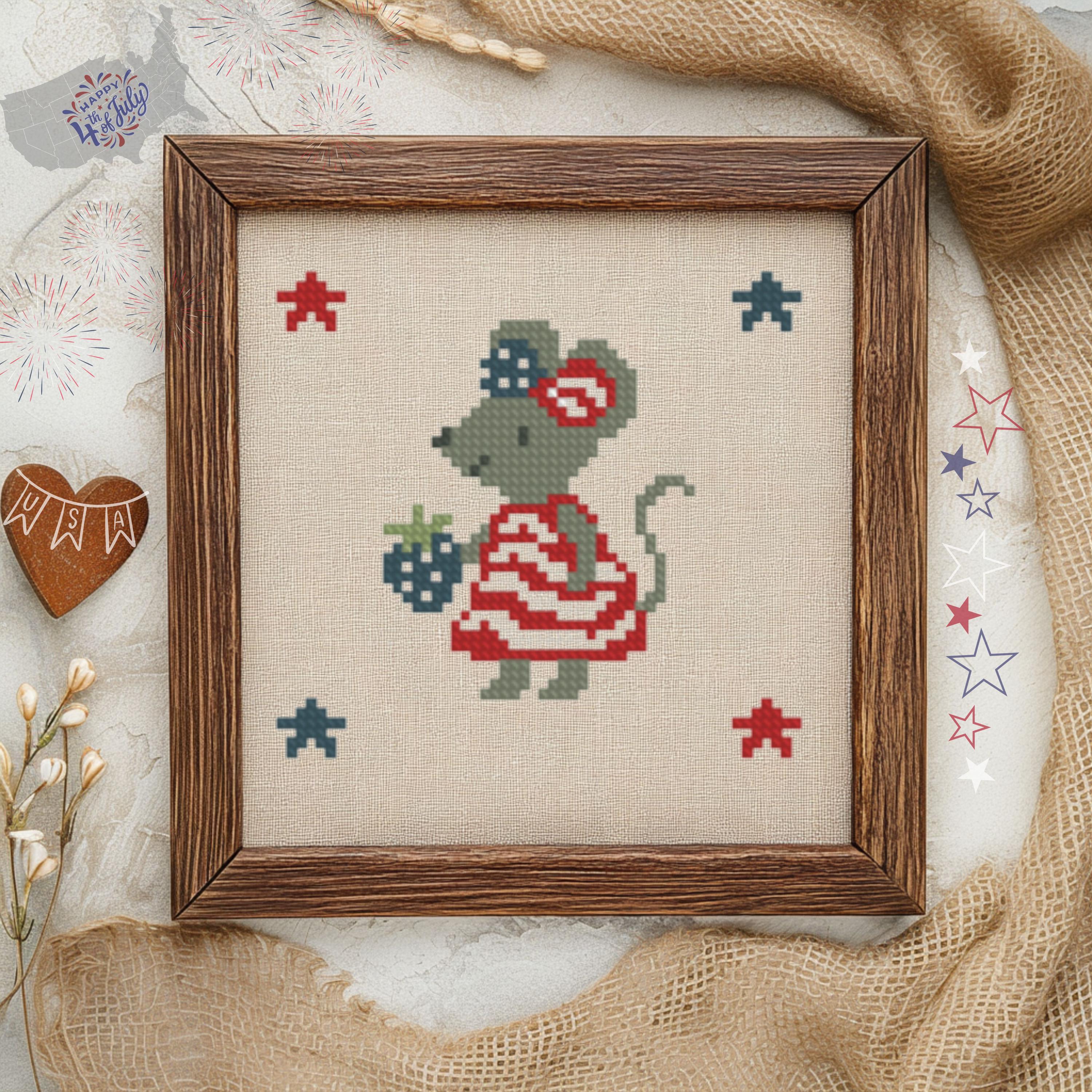 PDF Complimentary Design Cross stitch patriotic pattern, Needle Treasures Nook, Patriotic free pattern download, Independence day Design
