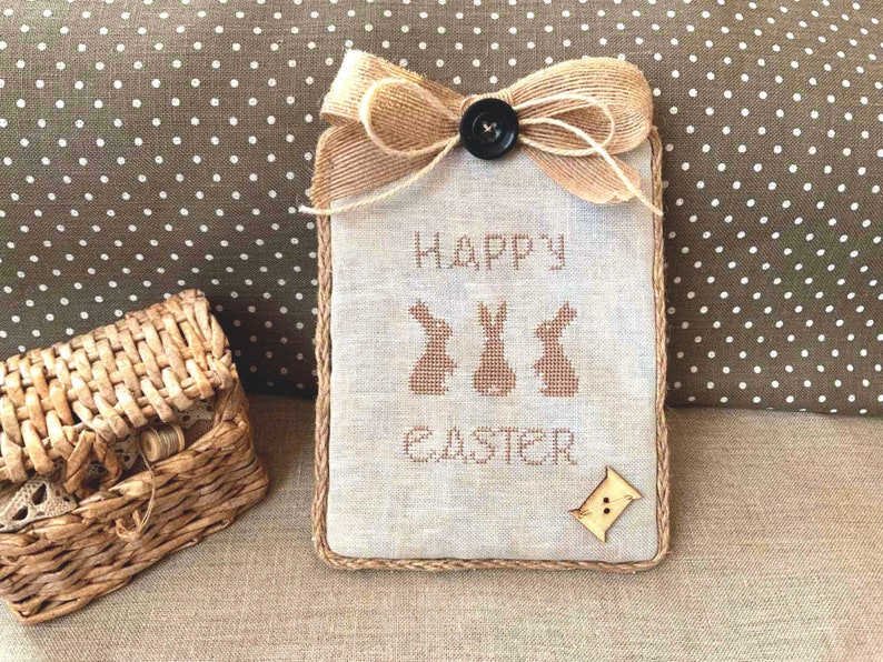 PDF Happy Easter by Needle Treasures Nook Primitive Bunny Easter Cross ...