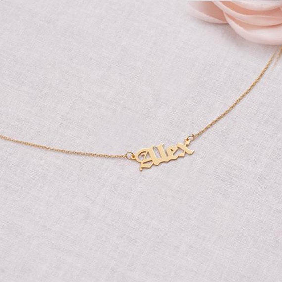 Necklace Personalized My Name Necklace Engraved Name Necklace Etsy