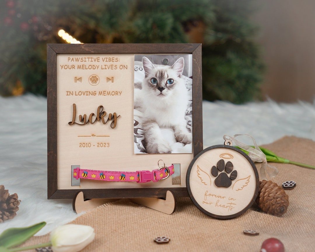 Personalized Pet Memorial Picture Frame With Collar Holder - Etsy
