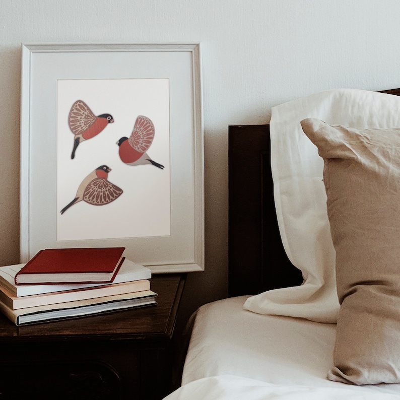 3 Wooden Bird Wall Art Decor Hanging 5 Inch Fly Across Wall Etsy