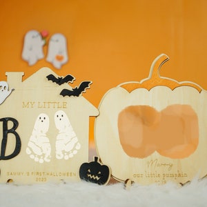 thumbnail image 2 of Baby First Halloween Keepsake, DIY Halloween Footprint Art 2 of 11