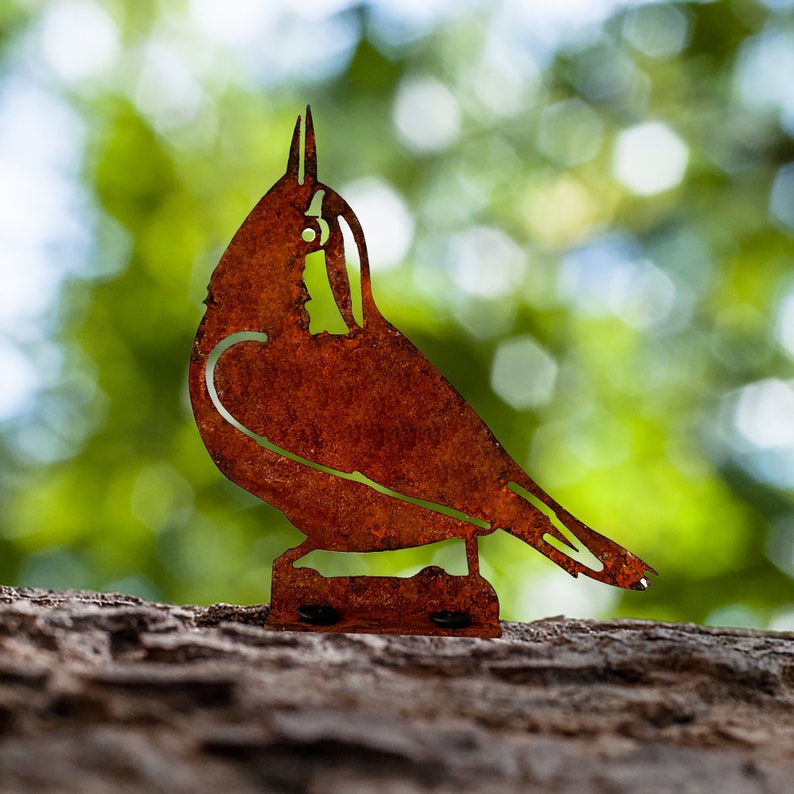 Rusty Metal Bird Garden Large Outdoor Metal Wall Art Steel Etsy