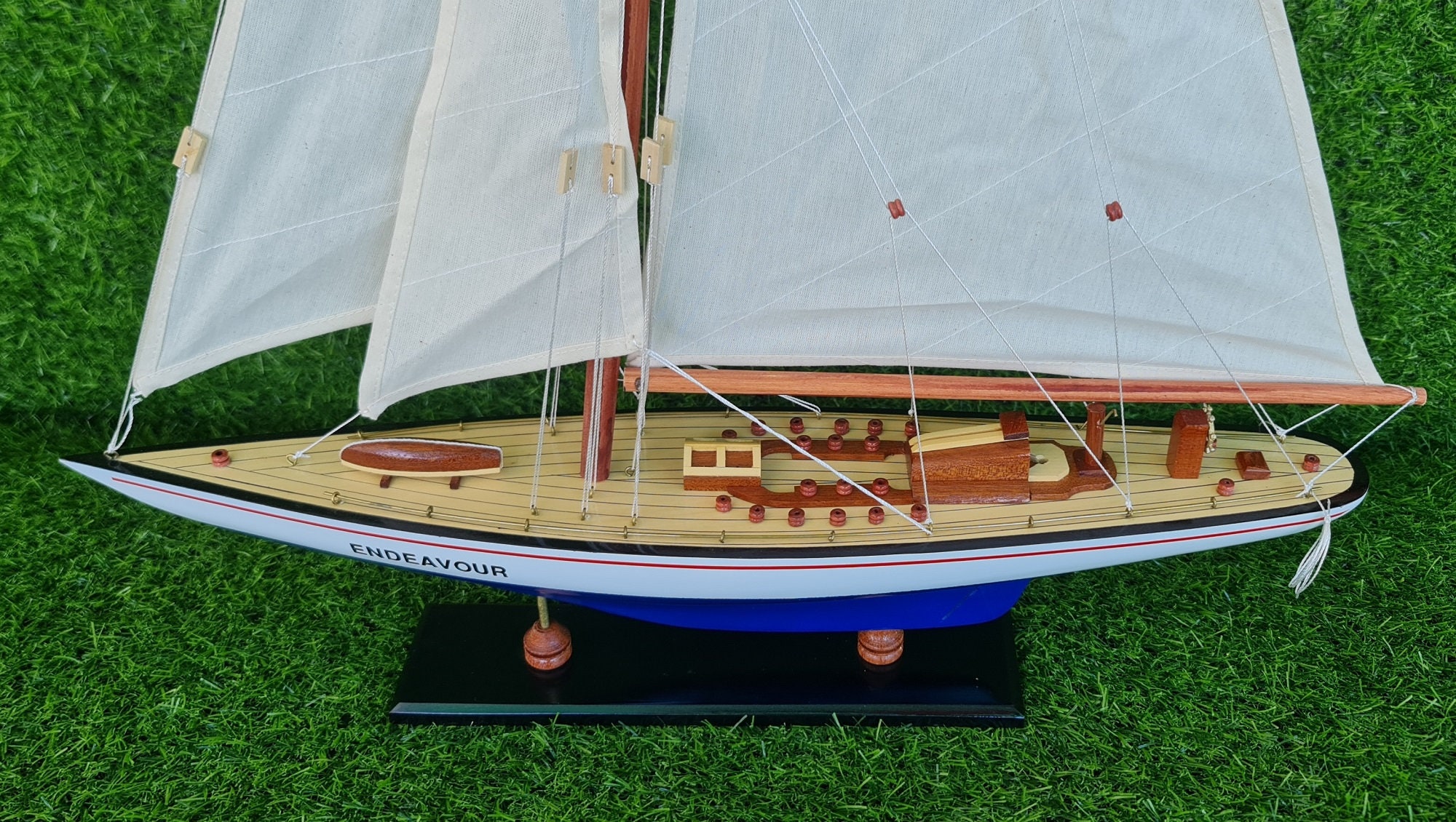 Wooden Sailboat Model Endeavour Model Ship 26 Etsy