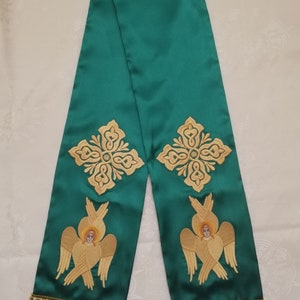 Gospel Bookmark,Hand-embroidered bookmark,Orthodox Church,Bookmarks of the Gospel Book of the Orthodox Church,The cross and the seraphim.