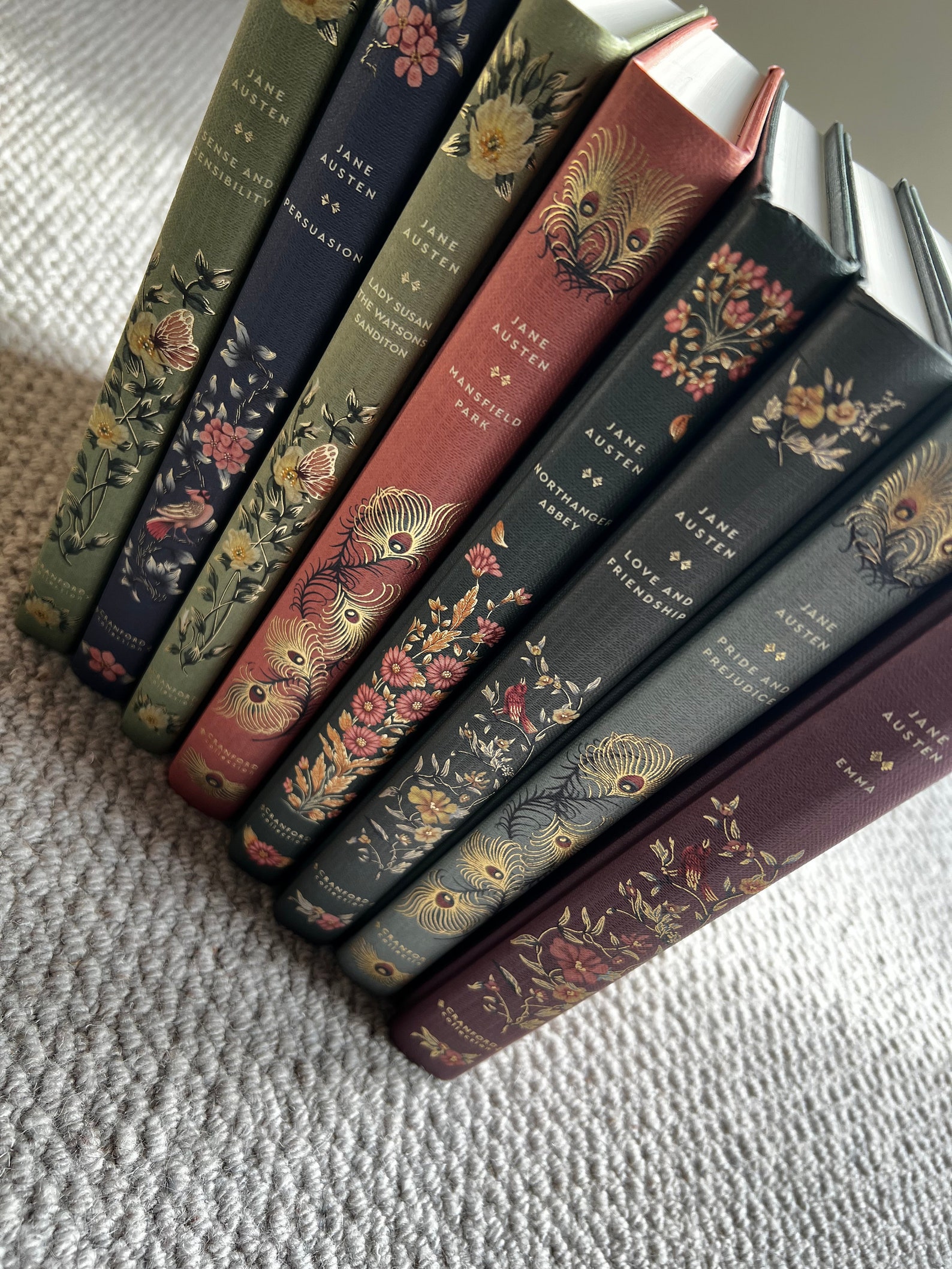 Jane Austen Book Collection Pride and Prejudice Embossed Cranford ...