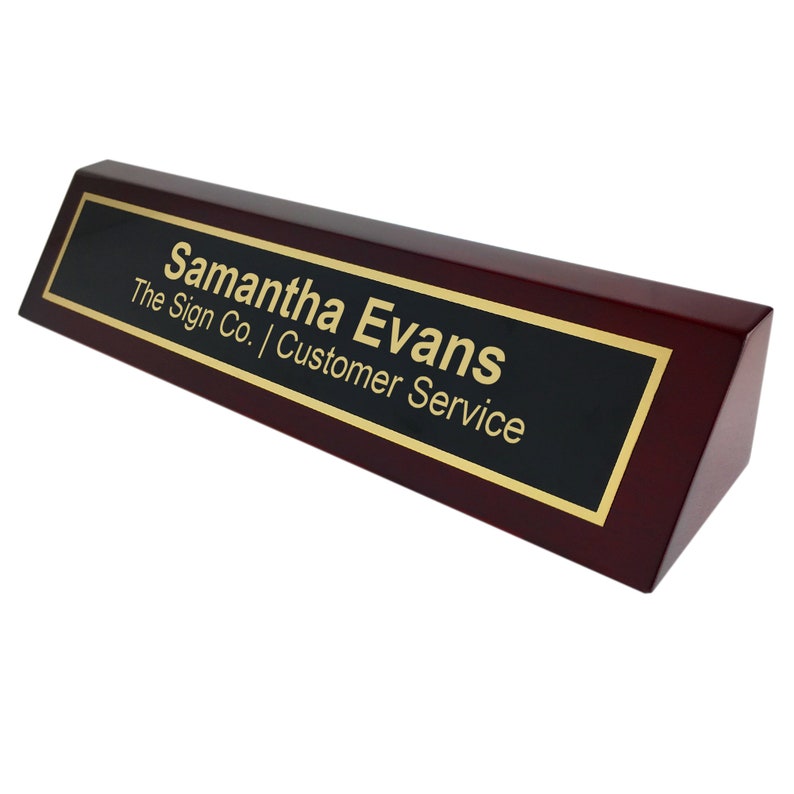 2x10 Desk Name Plate Engraved Professional Desk Sign With Etsy