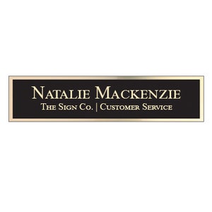 PLATE ONLY for Personalized Office Name Plate for Desk - Includes Engraving - Wood Not included