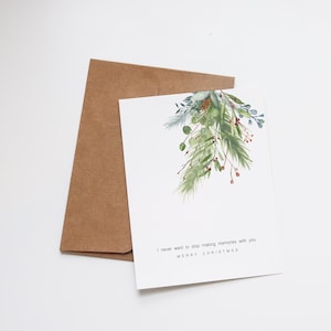 Carte de Noël sentimentale, carte de Noël de luxe, carte de Noël personnalisée pour amoureux, mari, femme, petite amie, petit ami