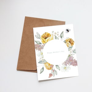 carte pour la fête des mères | Cartes florales | Maman aquarelle peinte à la main | de voeux | Aquarelle | Fleurs sauvages | Bonne fête des mères | Fleurs