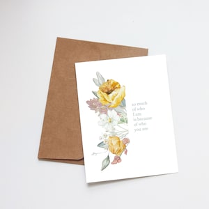 Muttertagskarte | Freund Ermutigung Frau | Blumenkarten | Handgemaltes Aquarell Mom | Karte zum Geburtstag | Liebe Dich | Wildblumen