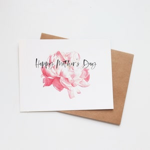 carte pour la fête des mères | Cartes florales | Maman aquarelle peinte à la main | de voeux d'anniversaire | Je t'aime