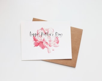 Mother's Day Card | Floral Cards | Hand painted Watercolor Mom | Birthday Greeting Card | Love You