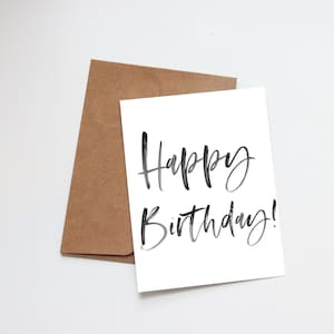 Carte d'anniversaire minimaliste moderne