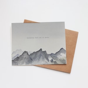 Parfois, il n'y a pas de mots, carte de condoléances, carte de voeux de sympathie, en pensant à vous deuil carte de condoléances de deuil