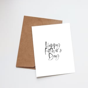 Carte de fête des pères élégante avec un design aquarelle minimaliste