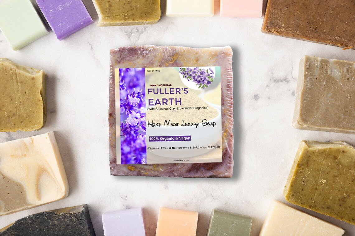 SOOTH EARTH Fuller's Earth Soap Bar Skin Lightning Soap Etsy