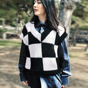 Wednesday Addams Jenna Hand-knitted Oversize Sweater Inspired - Etsy Israel