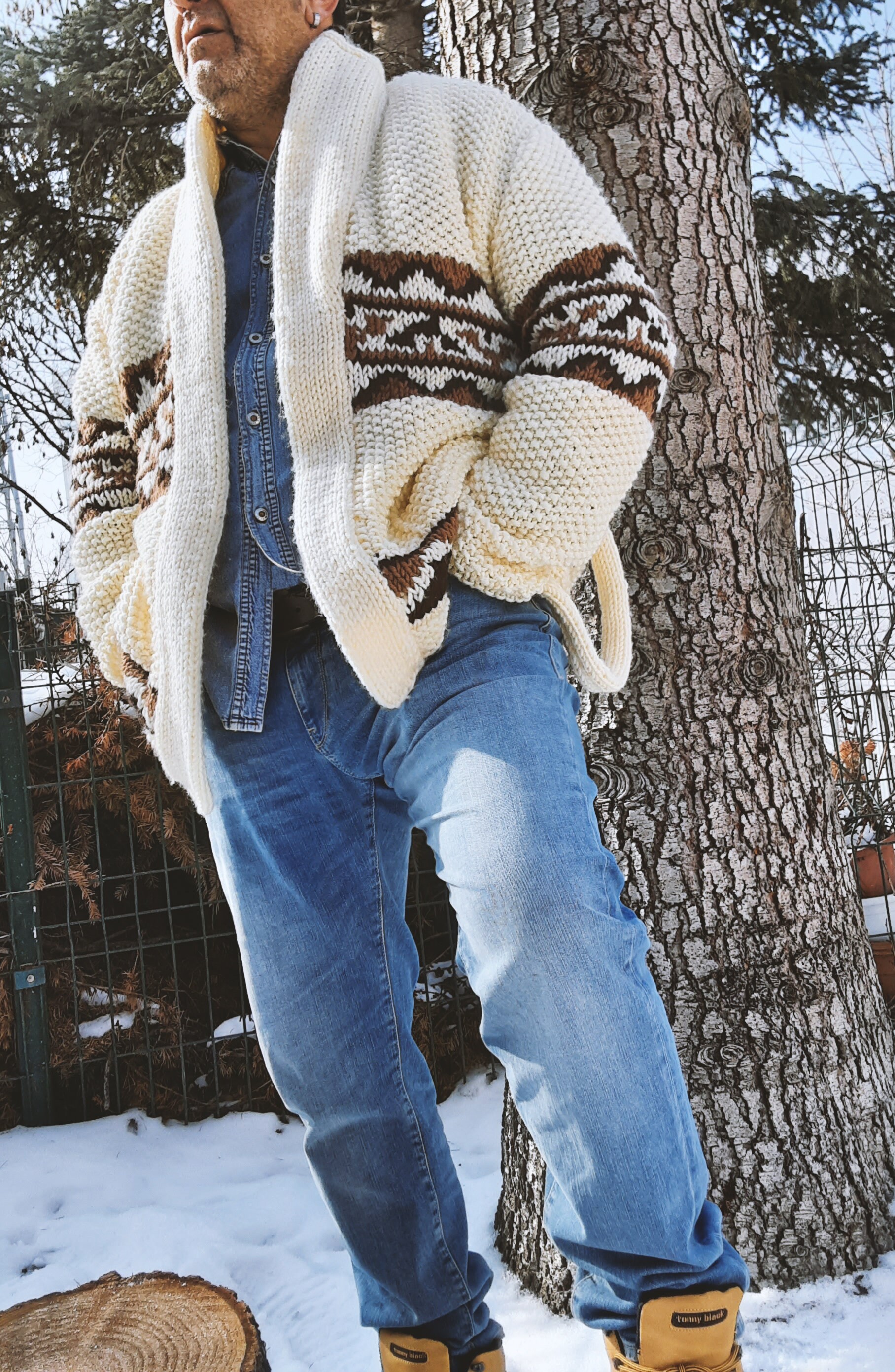 Starsky and Hutch Cardigan Sweater Inspired Chunky Sweater - Etsy UK