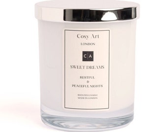 Sweet Dreams Candle | Basil + Lavender + Neroli | Pure Natural Essential Oils Scented Candle | Relaxing Candle | 300ml 80h Burning Time