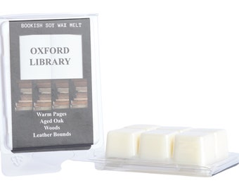 Oak Wood + Tobacco + Dark Plum | Cosy Art Wax Melts | Snap Bar | Gift For Men Women | Oxford Library