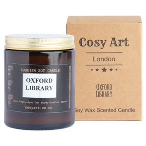 Bookish Candles |Oxford Library Candle |Rare Candle | Soy Wax Scented Candle| Book Lovers Soy Candle | Bookish Gifts | 180ml | 40h Burning