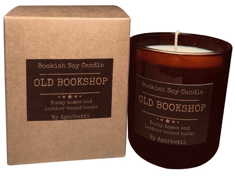 Bookish Candles |Old Bookshop Candle |Rare Candle | Soy Wax Scented Candle| Book Lovers Soy Candle | Bookish Gifts | 180ml | 40h Burning 