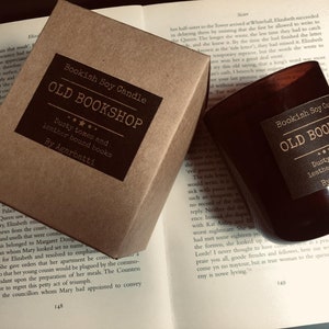 Bookish Candles Old Bookshop Candle Rare Candle Soy Wax Scented Candle Book Lovers Soy Candle Bookish Gifts 180ml 40h Burning image 2