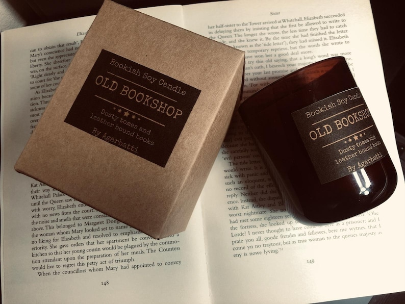 Bookish Candles Old Bookshop Candle Rare Candle Soy Wax Scented Candle Book Lovers Soy Candle Bookish Gifts 180ml 40h Burning image 2