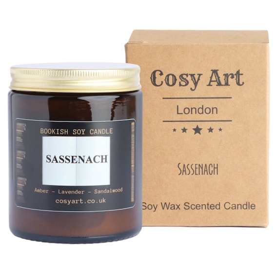 Bookish Candles |SASSENACH |Rare Candle | Soy Wax Scented Candle| Book Lovers Soy Candle | Bookish Gifts | 180ml | 40h Burning