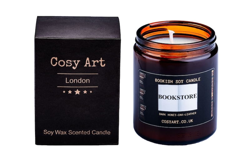 Bookish Gifts Book Lovers Soy Candle 40h Burning Time 180ml Wax Melts Bookish Candles |Soy Wax Scented Candle Bookstore Candle