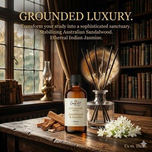 Sandalwood and Jasmine Reed Diffuser Refill 100ml | Premium Essential Oil Blend | Exotic Floral & Grounding Woody Scent | Eco-Friendly Glass image 2