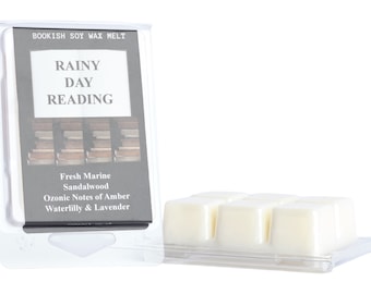 Rain + Sandalwood + Amber Scented Soy Wax Melts Snap Bar  Cosy Art Wax Melts All Natural Gift For Men And Women