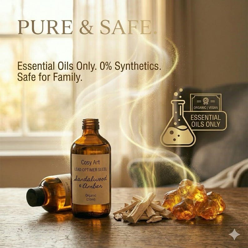 Sandalwood and Amber Reed Diffuser Refill 100ml | Premium Essential Oil Blend | Luxury Warm, Woody & Resinous Room Fragrance | Eco-Friendly image 5