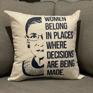 Ruth bader ginsburg sequin sale pillow