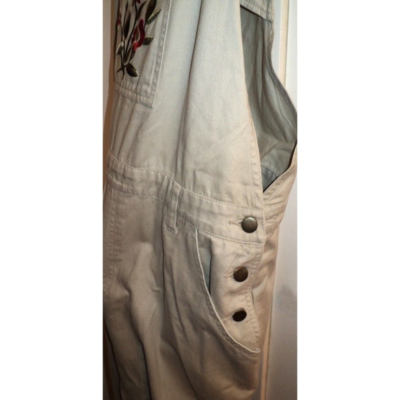 Vintage CAROLE LITTLE Sport Khaki OVERALLS with F… - image 6