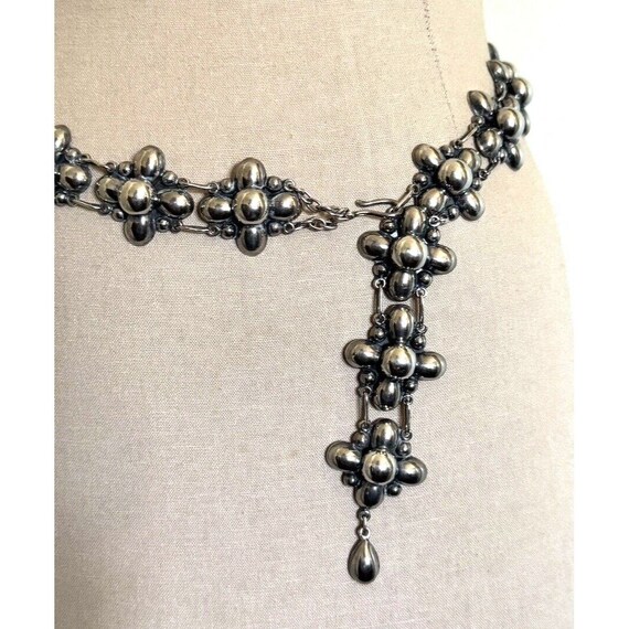 Custom PAT AREIAS Artisan STERLING Silver Adjustable LINK BELT Solid Silver 34\