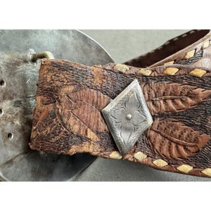 Cinturón de trofeo de plata esterlina DIABLO Western Vintage enorme con hebilla de 3,5 x 5,5 pulgadas, estilo vaquero de rodeo imagen 9