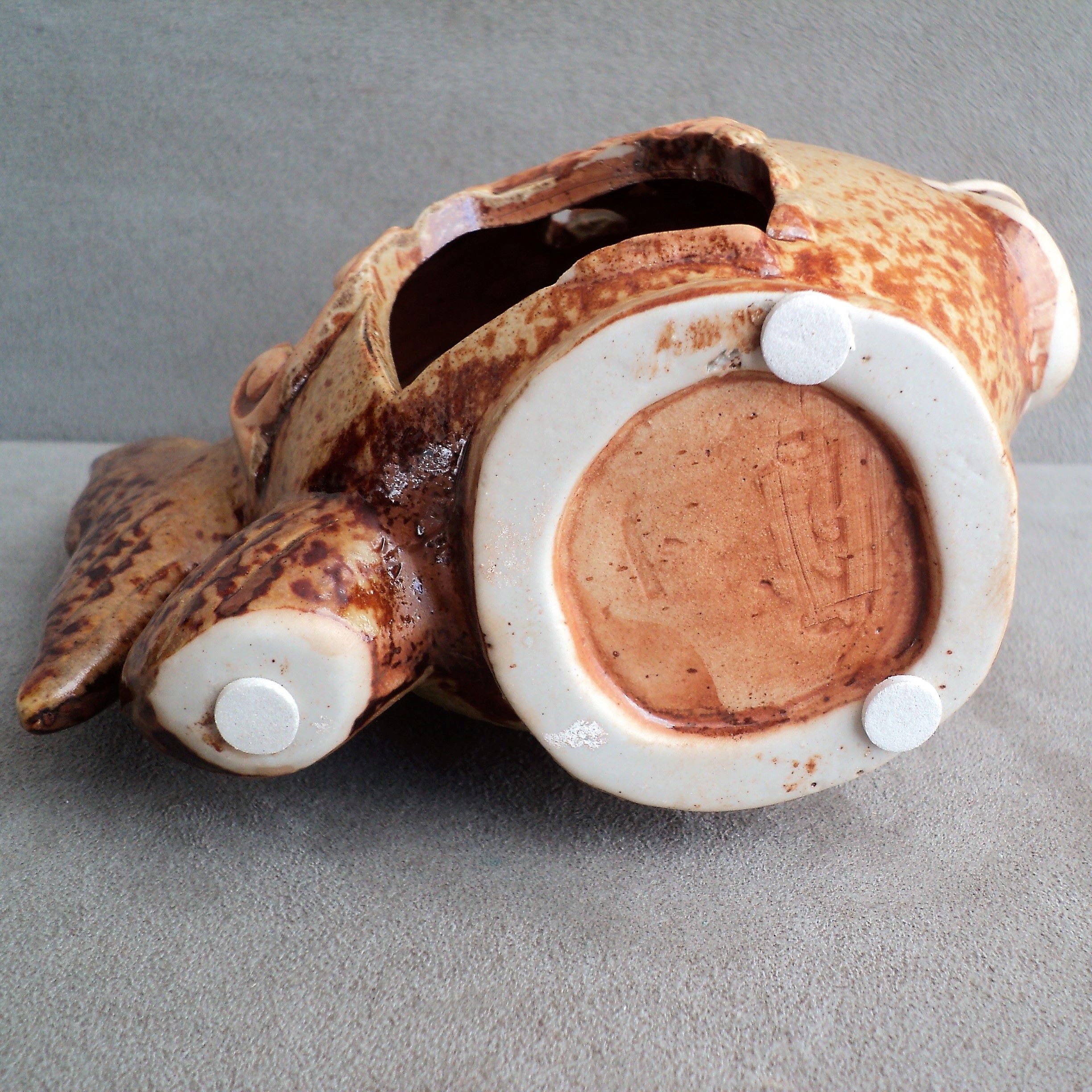 Vintage Signed FISH CANDLE HOLDER Studio Art Pottery Retro Etsy