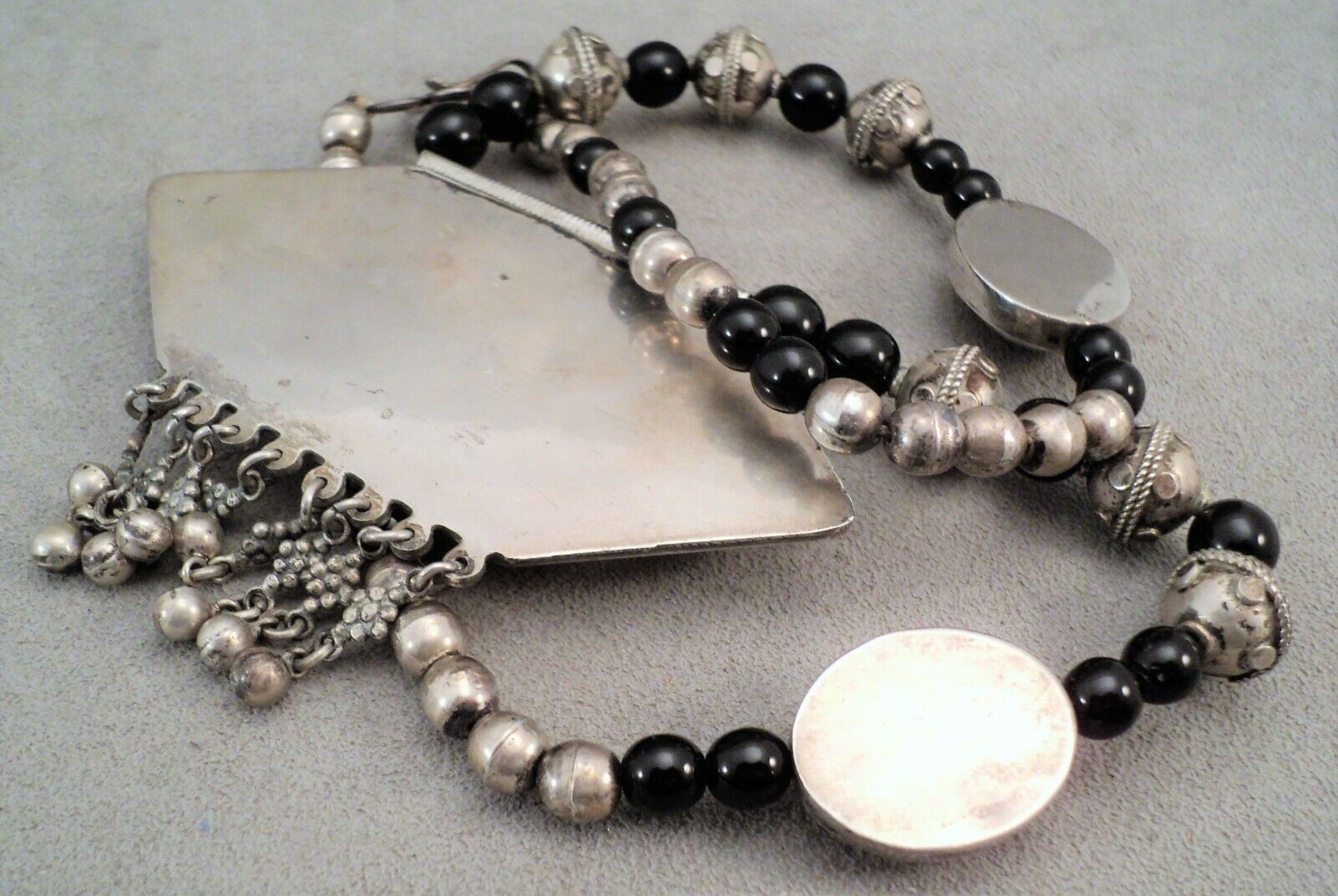 Massive STERLING Silver Onyx NECKLACE Berber AFGHAN Kuchi Etsy