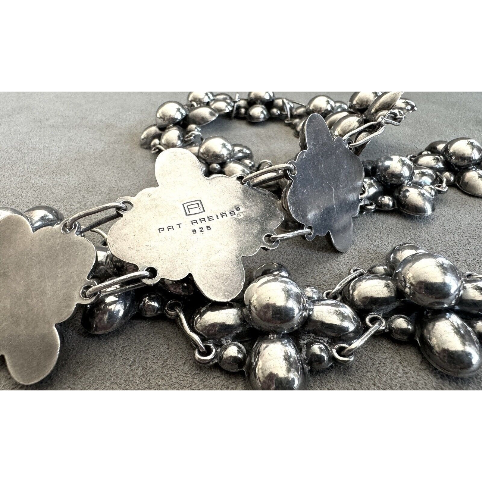 Custom PAT AREIAS Artisan STERLING Silver Adjustable LINK BELT Solid Silver 34\