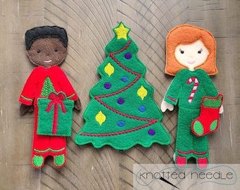 Felt Doll Christmas Accessories: ITH Embroidery Designs (Digital Download, 5x7 Hoop)
