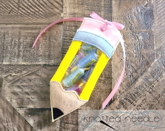 Pencil Treat Bag ITH Embroidery Design Teacher Appreciation Teacher Gift Back to School