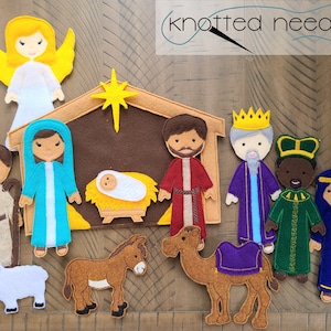 Nativity Christmas Felt Toys, In the Hoop Embroidery, ITH Embroidery Designs, In the Hoop Toys, In the Hoop Christmas