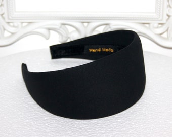 Cotton headband black wide headband for women head scarf headcover, no plastic, no hard, more widths available